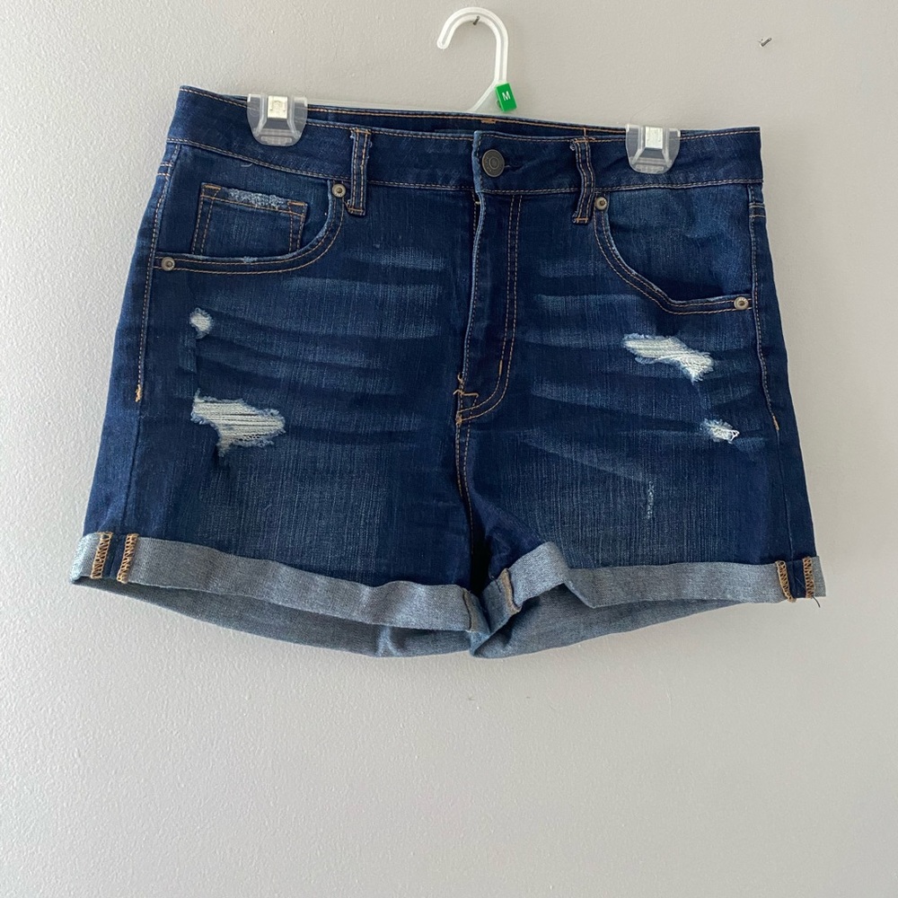 Aeropostale dark wash high wasted jean shorts